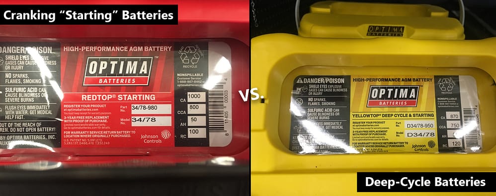 Cranking Starting Batteries Vs Deep Cycle Batteries